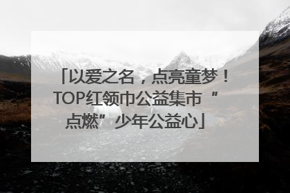 以爱之名，点亮童梦！TOP红领巾公益集市“点燃”少年公益心